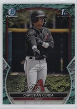 2023 Bowman Chrome Prospects Aqua Lunar Crater Refractor Christian Cerda 07lk