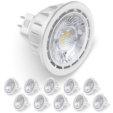 10 Pack Dimmable MR16 LED Bulbs, 12V 5W 50-Watt Equivalent , 3000K Warm White...
