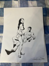 The Mars Lovers! Original Art Ink Drawing By Mike Hoffman!