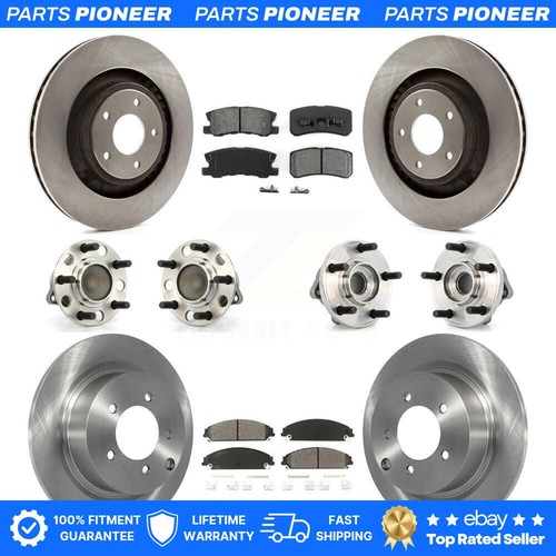 Front Rear Hub Bearings Disc Brake Rotors And Pads Kit (10Pc) For Dodge Caliber - Picture 1 of 5