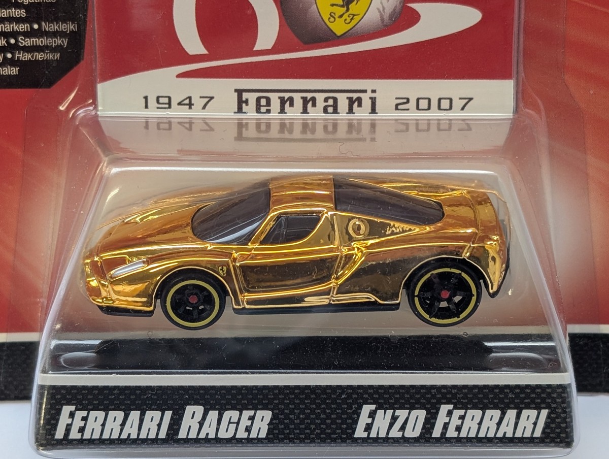 【Hot Wheels】ホットウィール フェラーリ エンツォ 金色 F/S Hot Wheels Ferrari Racer Enzo Ferrari Gold with sticker