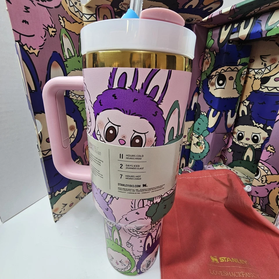 Vaso Labubu Monster 40 oz con llavero y caja de regalo nuevo  Foto 2 de 4