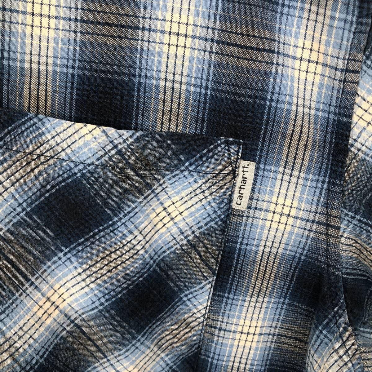 Used Carhartt Check Pattern Ombre Check Long Sleeve Work Shirt Men's Size L thumbnail 4