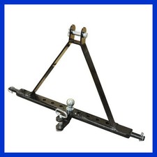 Anhängekupplung für Dreipunkt KAT 2 - 950mm Kugelkopf und Zugmaul Ackerschiene 