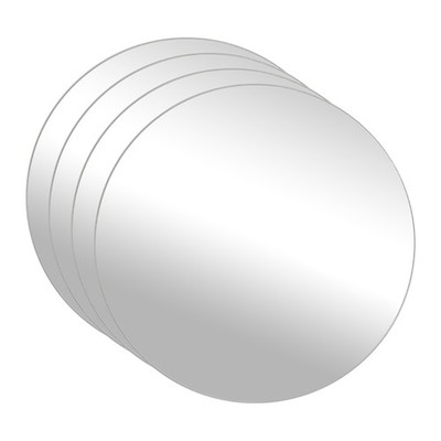 4Pcs Acrylic Mirror Sheet, 3.9'' Circle Self Adhesive Mirror