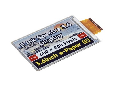 3.6 inča E Ink Spectra 6 (E6) ekran u boji, 600 x 400, SPI