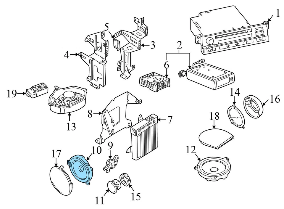 2001 - 2005 宝马 320I - 低音炮扬声器/低音炮(高保真)8368244 — 第 3/4 张图片