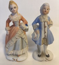 Vintage Porcelain Figures Of Woman And Man