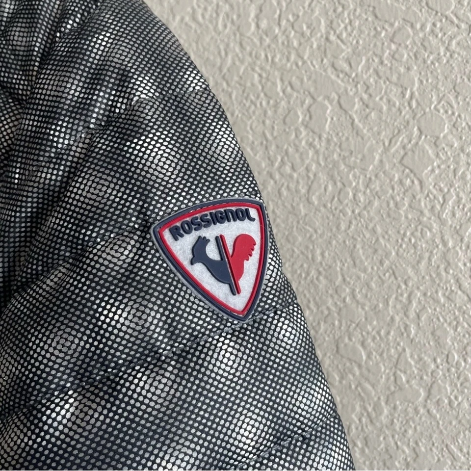 Rossignol Cyrus Silver Jacket Puffer Ski Snowboarding Hooded Womens Size Small - Image 4 of 4