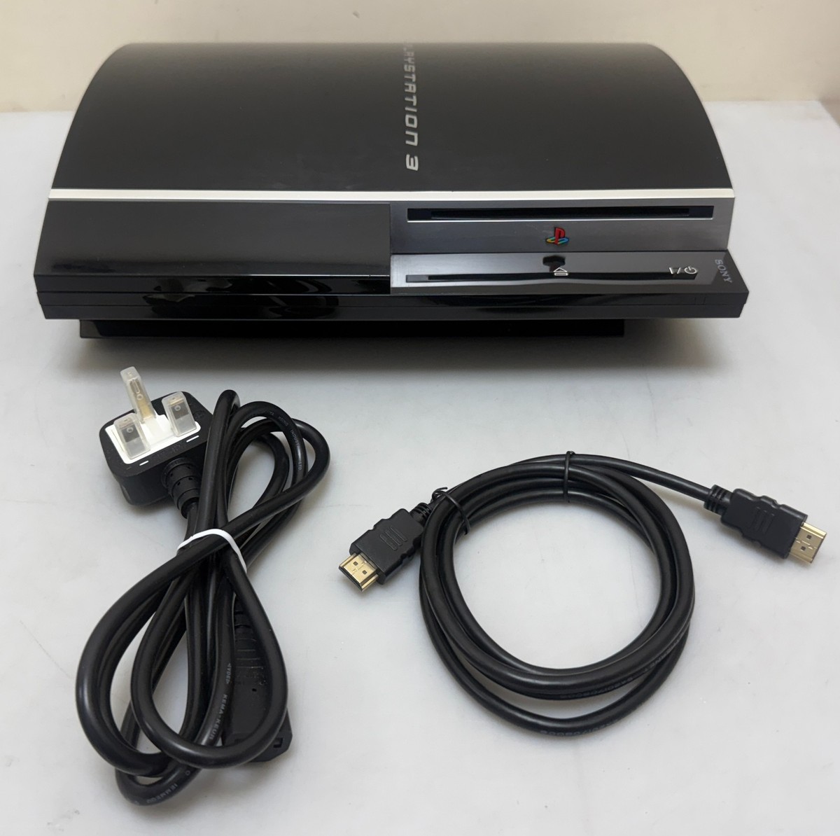 SONY PS3 CONSOLE CECHL04 40GB FAT WITH CABLES BLACK WORKS PERFECT