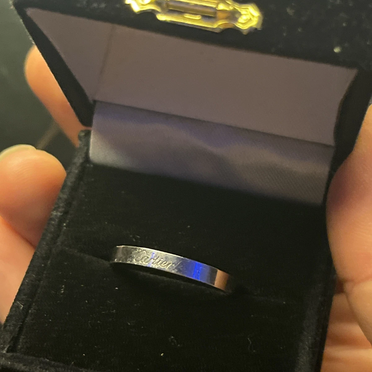 Cartier Platinum Fine Rings without Stone Ring 950 Metal Purity