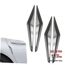 Car Door Edge Guards, 3D Anti-Scratch Car Door Protector, 4 PCS Black Silver