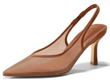 Coutgo Womens Slingback Kitten Heels Closed Pointed Toe Low Heel Mesh Pumps...