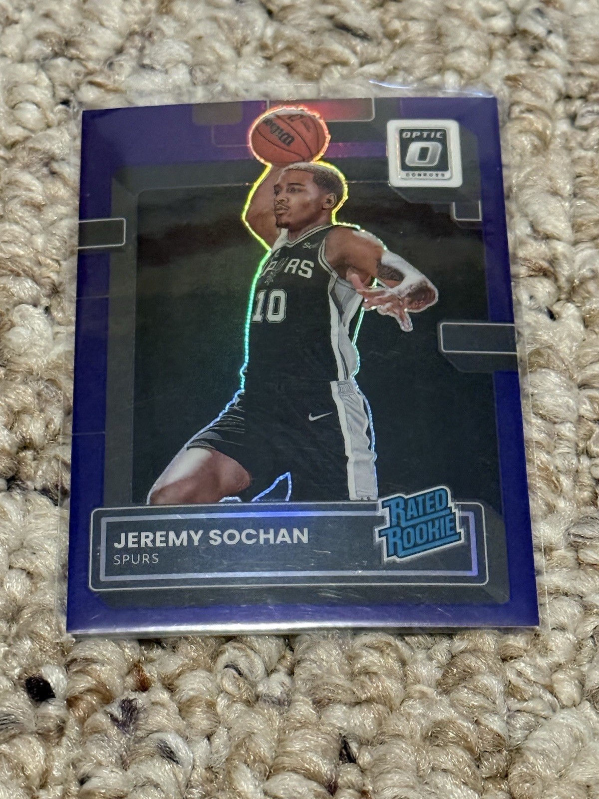 2022-23 Panini Donruss Optic - Rated Rookie Jeremy Sochan #236 Purple Prizm (RC)