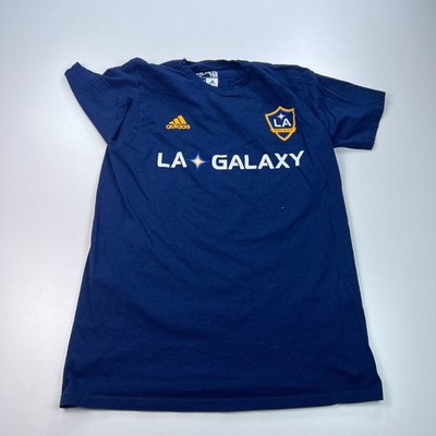 Adidas LA Galaxy Zlatan Ibrahimović Shirt Mens Medium Blue Crew Neck Cotton  MLS
