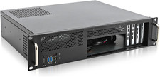 2U Server Chassis Short Depth 14.17" Front I/O with 2 X 3.5 Int. Matx M/B,Sup