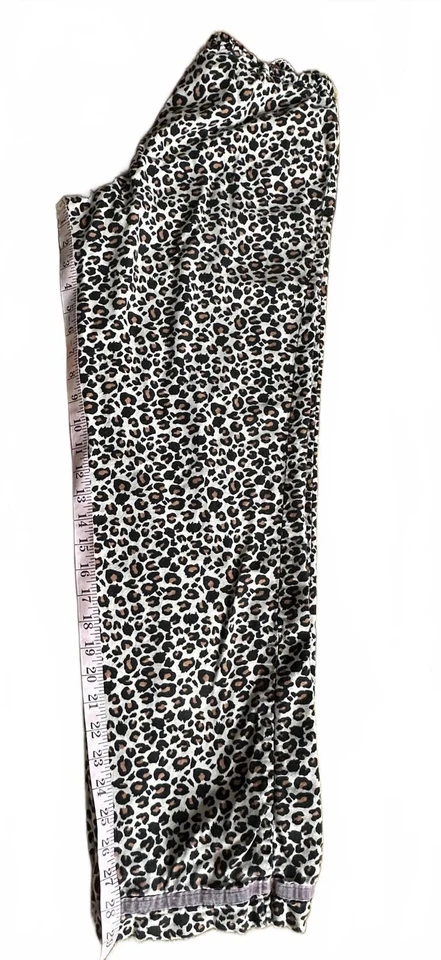 Pantalones de salón de franela con estampado de leopardo para mujer de colección azul marino antiguo | talla XS Foto 3 de 4