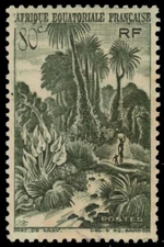 FRENCH EQUATORIAL AFRICA 171 - Colonial Heritage "Jungle Scene" (pc35444)