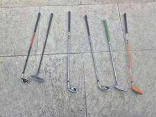 U.S Kids Golf (USKG) Right Handed Hybrid, 2 X 7 Irons, 1 X 8 Iron And 2 X Putter