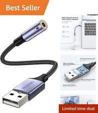 Plug  Play USB External Sound Card with 3.5mm Jack for Wide Compatibility