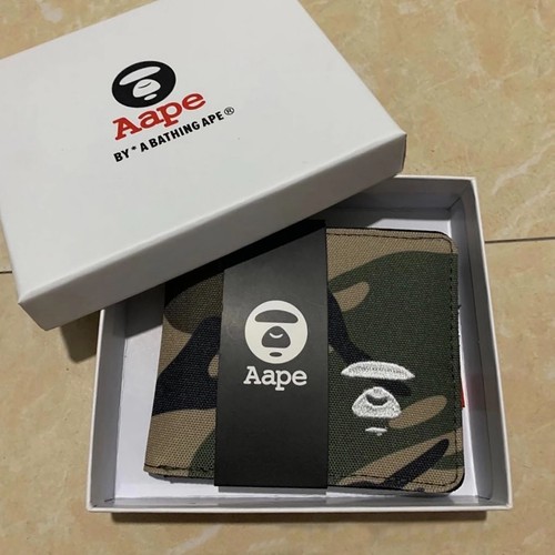 Aape Mens Wallet, Trendy Ape Head Short Wallet Card Holder,Embroidery Wallet - Picture 10 of 10
