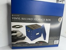 Snap-N-Store Vinyl Records Storage Box For 75 Records. In Blue