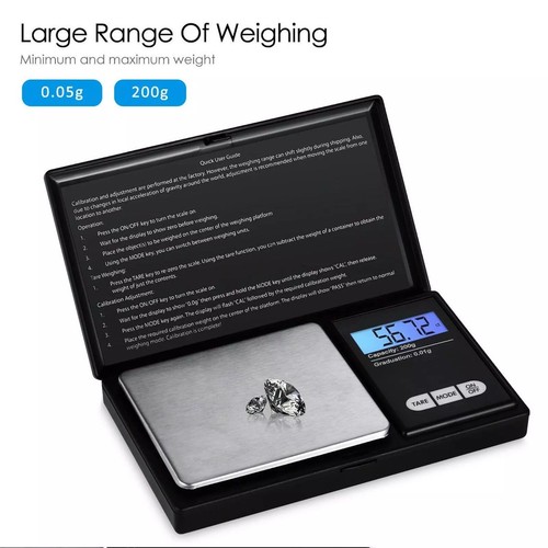 0.01g/500g DIGITAL WEIGHING SCALES POCKET GRAM SMALL KITCHEN GOLD JEWELLERY HERB - Picture 9 of 14