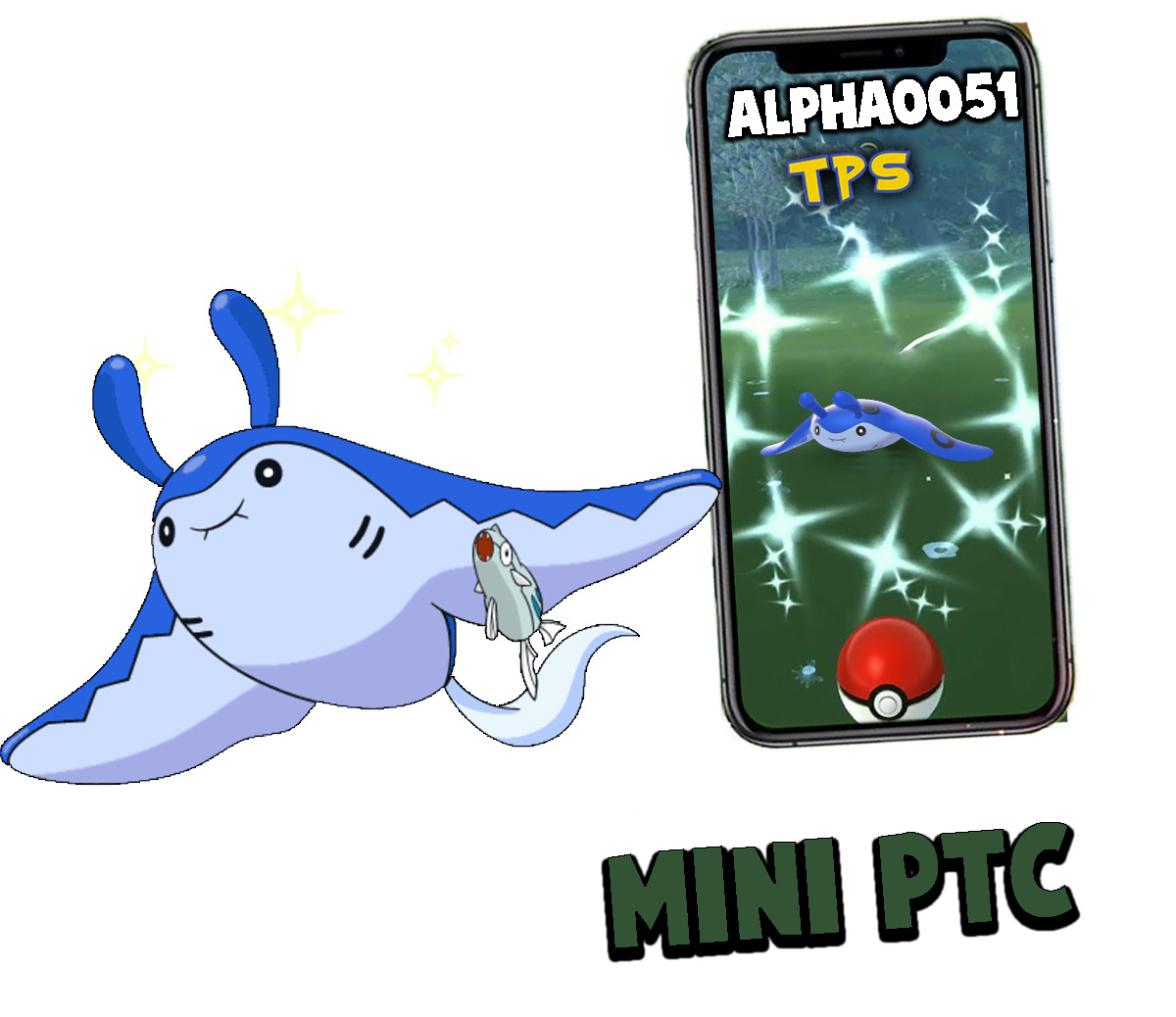 Pokemon Shiny Mantine mini P T C 60k | eBay