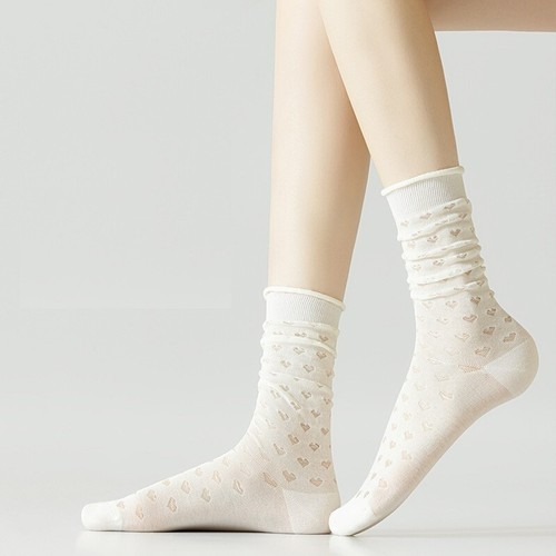 5 Paar Damen Mittellange Socken, Voll Baumwollsocken, Frühlings- und Sommersocken - Bild 2 von 6