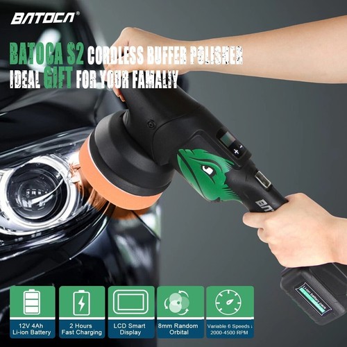 Cordless Car Polisher Buffer Machine 2x 12V 4Ah Battery DA Polishing Machihe 5" - Picture 7 of 21