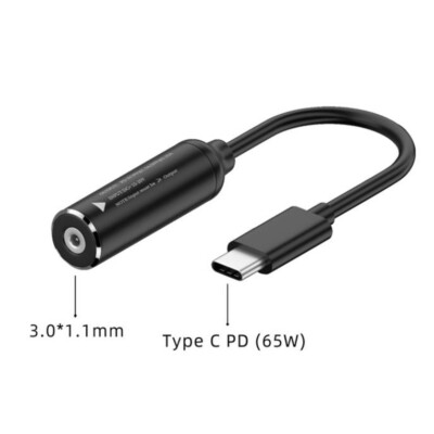 DC Female to USB Type C PD Charger Cable Power