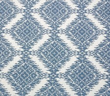 BALLARD DESIGNS VARNEY BLUE GLOBAL IKAT GEOMETRIC MULTIUSE FABRIC BY YARD 54"W