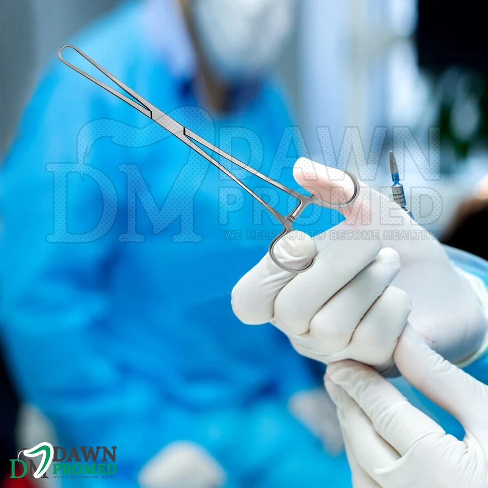 Pinça uterina Schroeder Braun tenáculo 3 peças 9,5" OB/GYN Inst grau alemão - Imagem 4 de 4