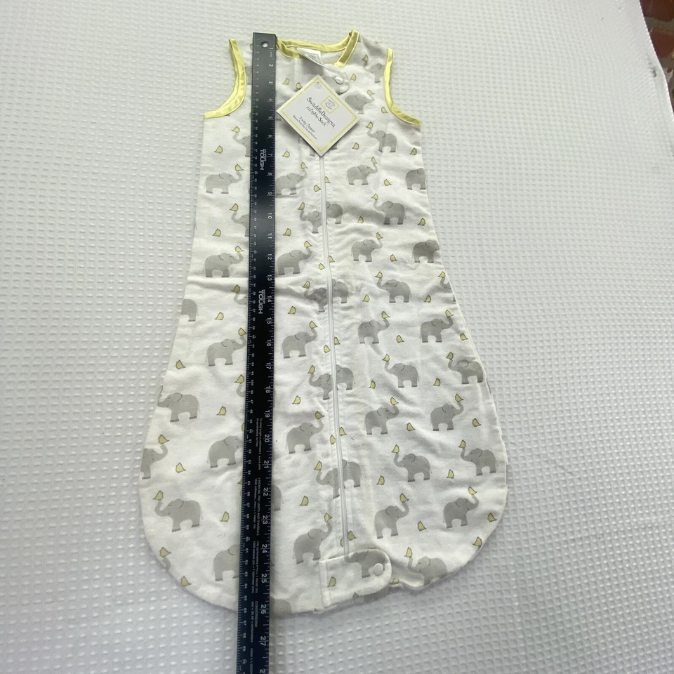 Saco de flanela de algodão Swaddle Design - Elefante e galinhas, amarelo pastel 3-6m - Imagem 4 de 4