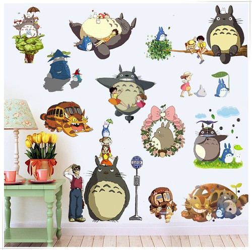 Pegatinas de pared Totoro animación póster pintura decoración pared habitación infantil - Imagen 4 de 12