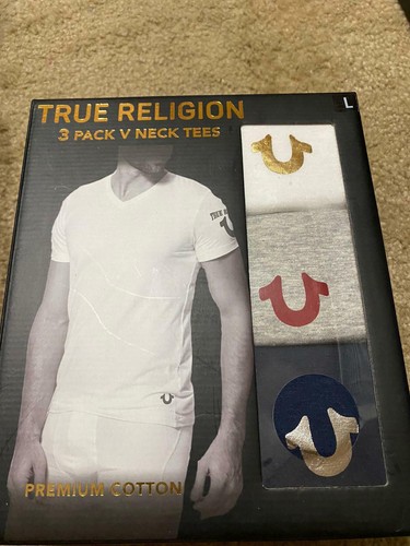 Logo V-Neck Tee T-Shirt S M L XL 