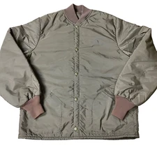 Vintage 80s Cabela's Quilted Nylon Bomber Jacket Men's L Thinsulate Barn Chore