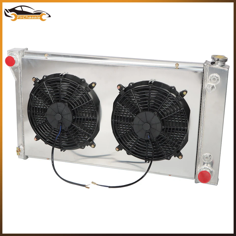 For 1967-72 Chevy/GMC C/K 10/20/30 Series Pickup Truck 3 Row Radiator+Shroud Fan Foto 4 de 4