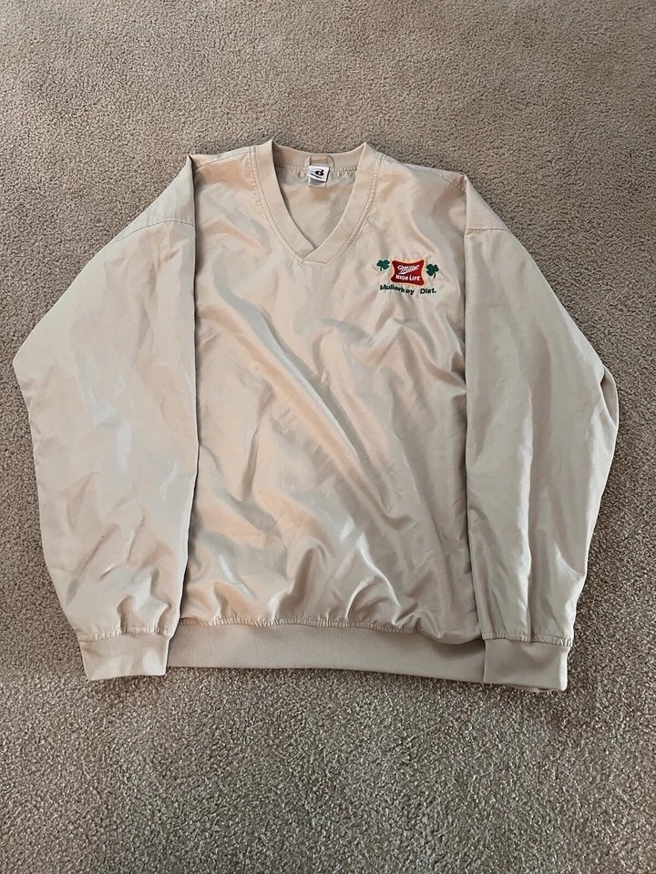 Pullover cortavientos Miller High Life para hombre grande con bolsillos Foto 2 de 4