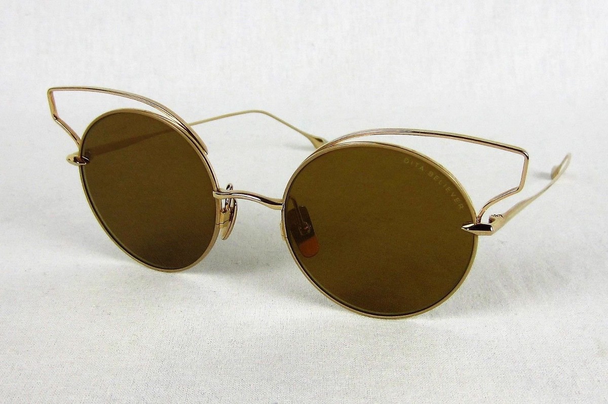 Dita Believer Sunglasses 23008-B 12K Gold Round Flash Mirror  display picture 1
