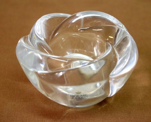 Vintage Kamelia Crystal Candleholder and candle by Holmegaard, new/unused in box - Picture 2 of 5