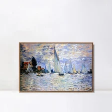 Framed Canvas The Boats Regatta at Argenteuil, 1874 by Claude Monet 24"x32"