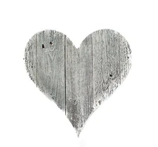 18 Whitewash Reclaimed Wood Heart Wall Decor