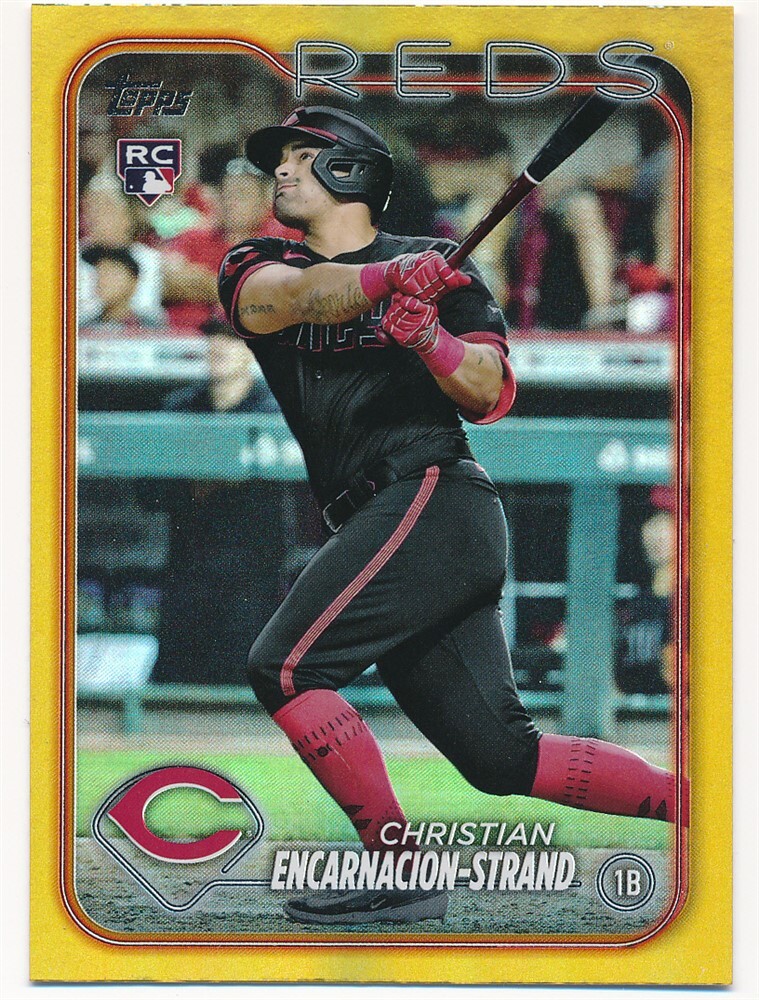 CHRISTIAN ENCARNACION-STRAND 2024 TOPPS SERIES ONE GOLD FOIL #219 RC REDS MINT