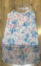 SUMMER STRAPPY DRESS - HI BY HENRY HOLLAND - BLUE & PINK - SIZE 16