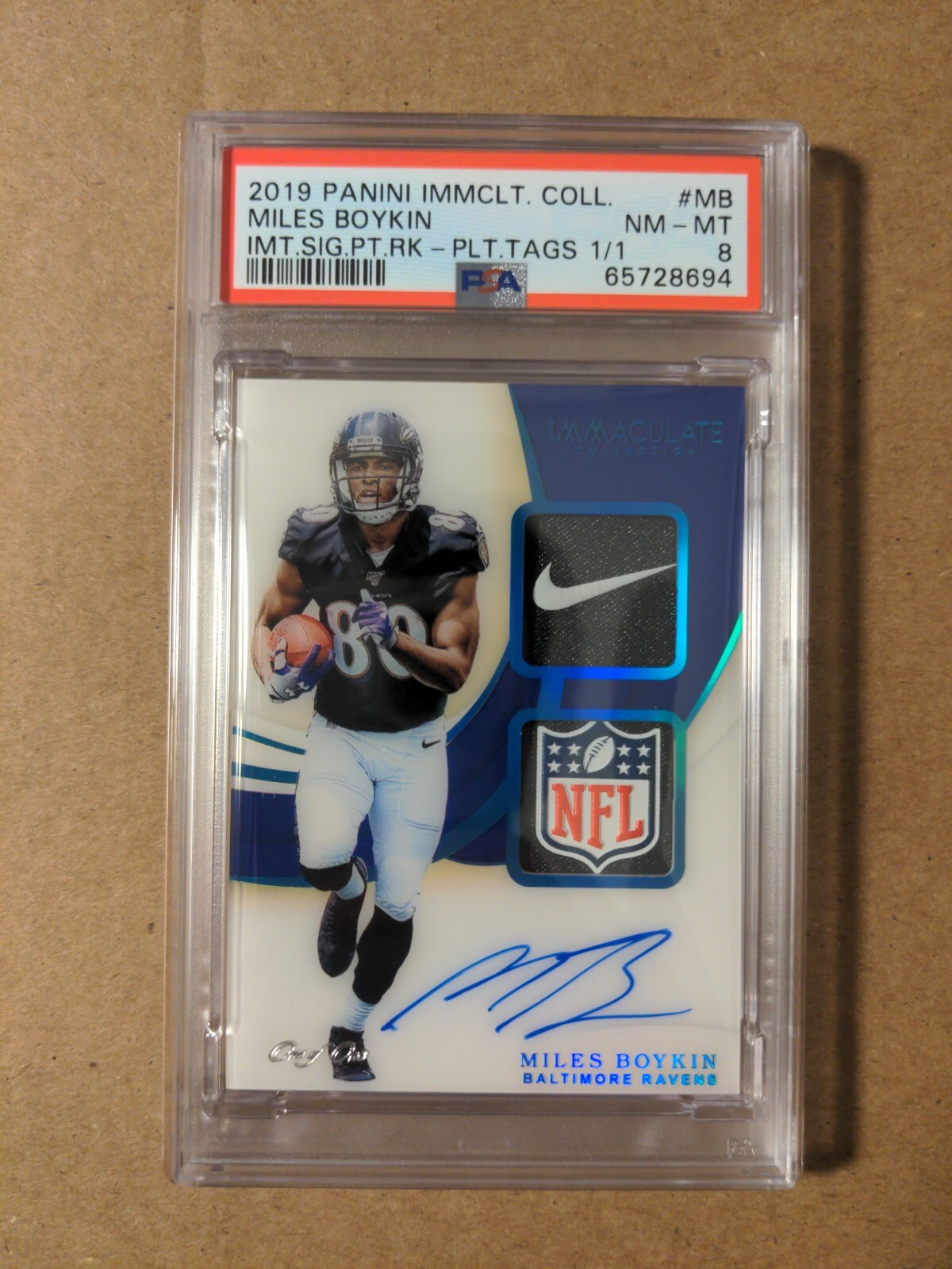 Miles Boykin Panini Elements Rookie Neon Signs #MB Base