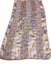 Vtg. Purple Swirl Design Women's Scarf Polyester, 60x13, Made In Korea