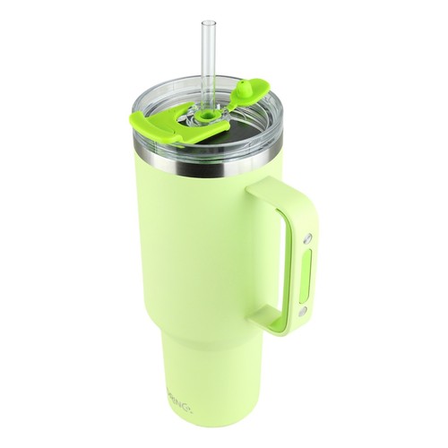 Vaso de acero inoxidable aislado Drinco 40 30 oz con mango, pajita y tapa giratoria - - Imagen 40 de 54