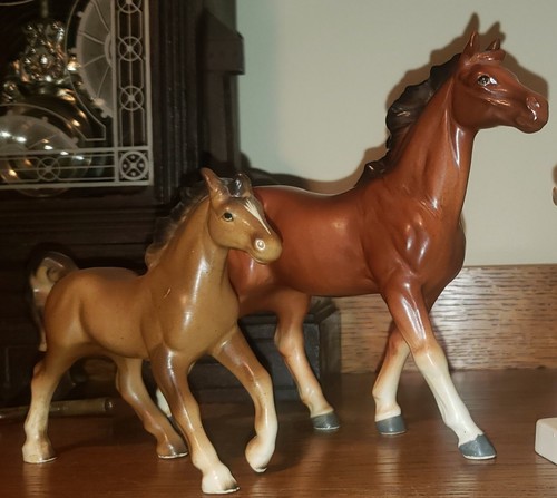 **RARE** LEFTON VINTAGE HORSE MARE & COLT . MINT - Picture 6 of 16