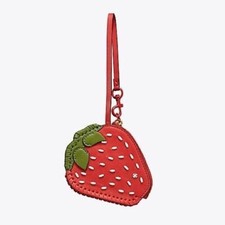 NWT Tory Burch strawberry   leather pouch